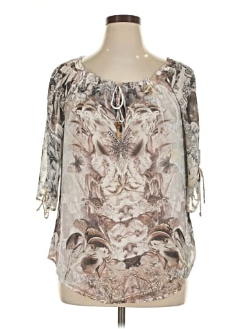 Live and Let Live 3/4 Sleeve Blouse (view 1)