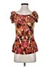 Essentials by Milano Orange Short Sleeve Blouse Size S - photo 1