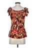 Essentials by Milano Orange Short Sleeve Blouse Size S - photo 2