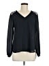 Lily White 100% Polyester Black Long Sleeve Blouse Size M - photo 1