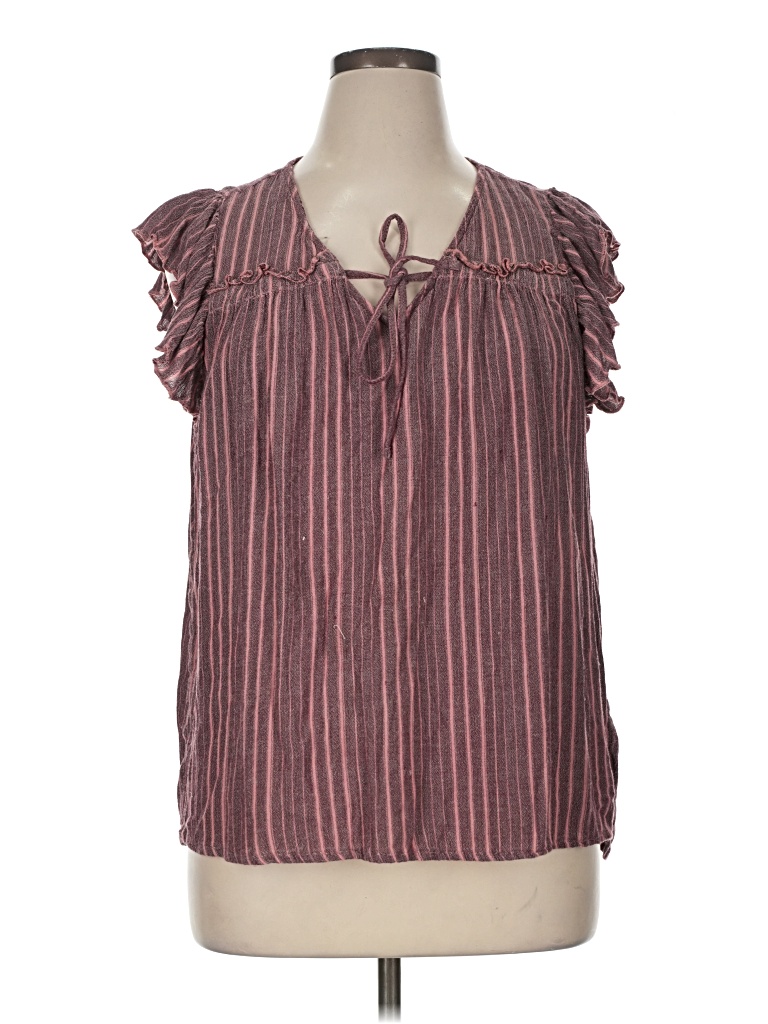 Pre-owned Old Navy Sleeveless Blouse In Burgundy