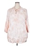 Torrid 100% Rayon Pink 3/4 Sleeve Blouse Size 2X Plus (2) - photo 1