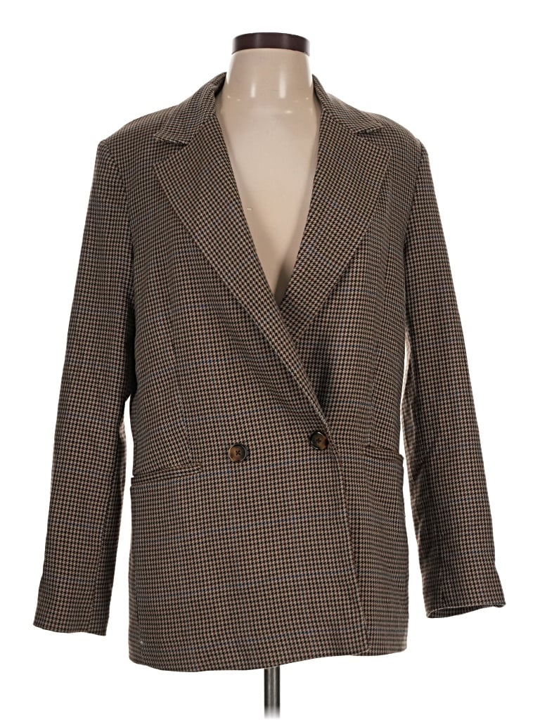 Pre-owned Mng Blazer Jacket In Brown
