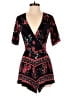 Miami 100% Polyester Floral Black Romper Size S - photo 1