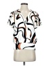 Nine West 100% Polyester Ivory Short Sleeve Blouse Size S - photo 1
