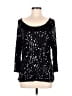 Reba Black 3/4 Sleeve Top Size M - photo 1