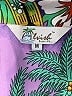 Lavish 100% Polyester Tropical Purple Short Sleeve Blouse Size M - photo 7