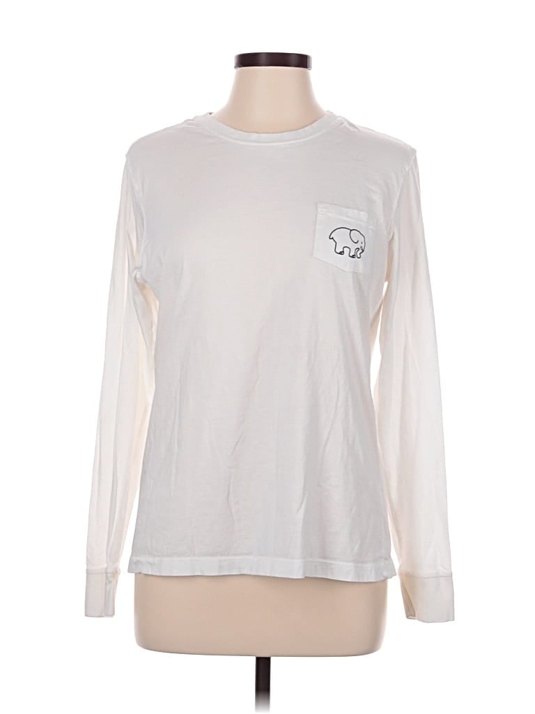 Pre-owned Ivory Ella Long Sleeve Top Ivory Crew Neck Tops