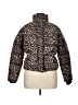 Les Coyotes De Paris 100% Polyester Animal Print Brown Snow Jacket Size 14 - photo 1