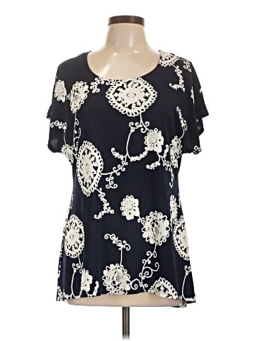 Roz & Ali Short Sleeve Blouse (view 1)