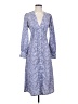 Isalis 100% Polyester Paisley Blue Casual Dress Size S - photo 1