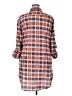 White Mark 100% Polyester Plaid Orange 3/4 Sleeve Blouse Size 1X - photo 2