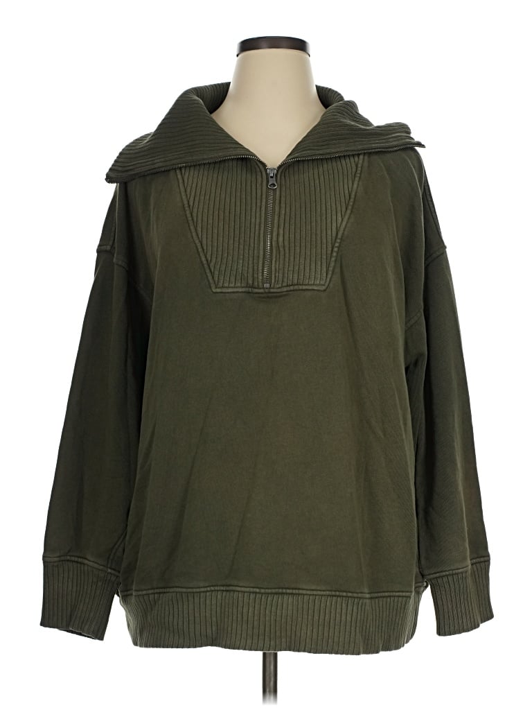 Pre-owned Aerie Sweatshirt In Green