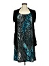 AGB Animal Print Teal Cocktail Dress Size 8 Petite - photo 1