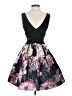 Xscape Floral Black Cocktail Dress Size 4 - photo 2