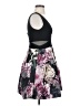 Xscape Floral Black Cocktail Dress Size 4 - photo 4
