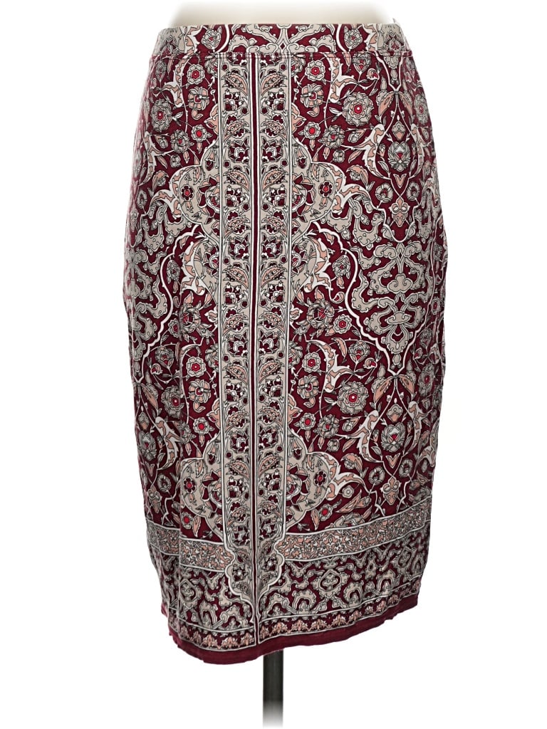 Pre-owned Max Studio Formal Skirt In Burgundy