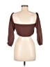 Wild Fable Brown 3/4 Sleeve Blouse Size M - photo 2