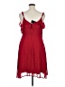 Torrid 100% Polyester Solid Red Cocktail Dress Size 14 Plus - photo 2