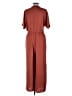 Worthington 100% Polyester Solid Brown Jumpsuit Size L - photo 2
