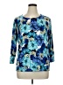JM Collection Blue 3/4 Sleeve Top Size 0X - photo 1
