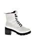 Mia White Ankle Boots Size 8 - photo 1