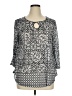 Ruby Rd. Gray 3/4 Sleeve Blouse Size XL - photo 1