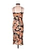 MONTE 100% Rayon Floral Orange Cocktail Dress Size XS - photo 2
