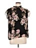 Alice + Olivia Floral Black Sleeveless Blouse Size L - photo 1