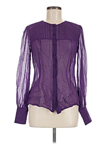 Rock & Republic Long Sleeve Silk Top (view 1)