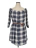 No Comment Plaid Blue Casual Dress Size XL - photo 1