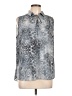 T Tahari Gray Sleeveless Blouse Size L - photo 1
