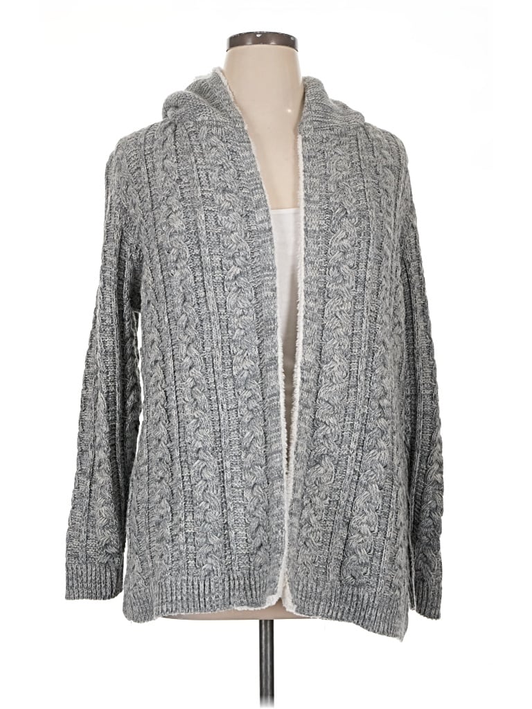 Pre-owned Lety & Me Cardigan Sweater In Gray