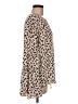 Ann Taylor 100% Polyester Animal Print Brown Long Sleeve Blouse Size M - photo 4