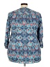 Fred David Blue 3/4 Sleeve Blouse Size 3X - photo 2