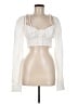 Ottolinger 100% Cotton Ivory Long Sleeve Top Size M - photo 1