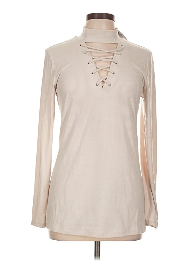 Torrid Long Sleeve Top Tan Turtleneck Tops