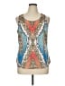 Etcetera 100% Polyester Blue Sleeveless Blouse Size 14 - photo 1