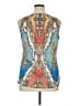 Etcetera 100% Polyester Blue Sleeveless Blouse Size 14 - photo 2