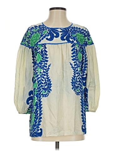 Anna Sui 3/4 Sleeve Silk Top (view 1)