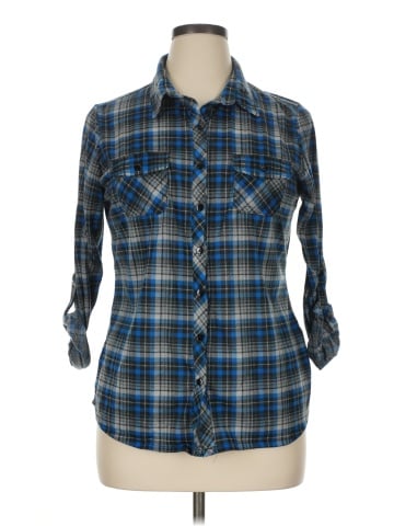 Always Indigo 3/4 Sleeve Blouse (view 1)