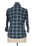 Always Indigo 100% Polyester Plaid Blue 3/4 Sleeve Blouse Size 1X - photo 2