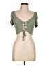 Chocolate Green Short Sleeve Top Size L - photo 1