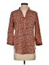 Jaclyn Smith Animal Print Orange 3/4 Sleeve Blouse Size S - photo 1