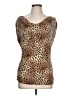 Panhandle Slim Animal Print Brown Tank Top Size L - photo 1