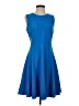 Tommy Hilfiger Solid Blue Casual Dress Size P (petite) - photo 1