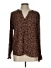 Well Worn 100% Viscose Brown Long Sleeve Blouse Size L - photo 1