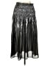 Current Air 100% Polyester Metallic Silver Casual Skirt Size L - photo 1