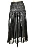 Current Air 100% Polyester Metallic Silver Casual Skirt Size L - photo 2