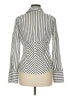The Limited 100% Cotton Chevron-herringbone Silver Long Sleeve Blouse Size M - photo 2